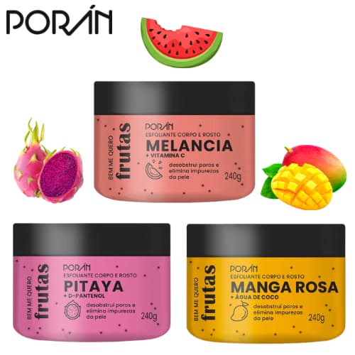 Esfoliante Corpo E Rosto Frutas Porán 240G