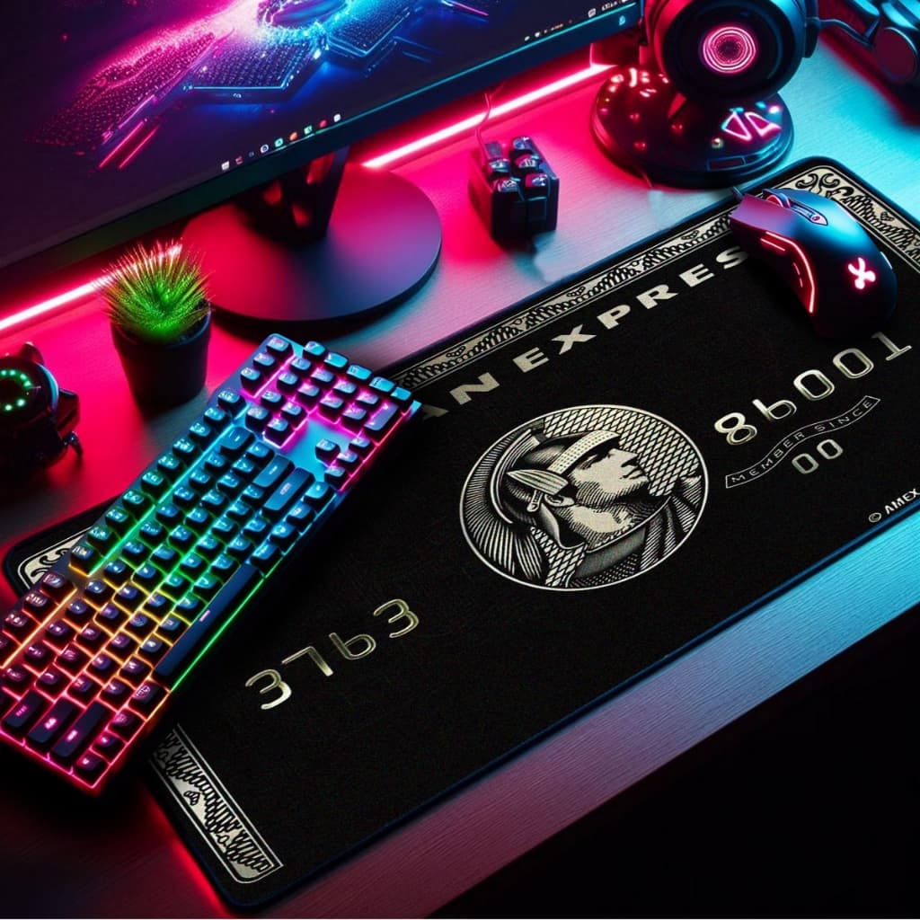 Mouse Pad Gamer Premium Extra Grande 120x60cm Borda Costurada Estampas Black Dollar