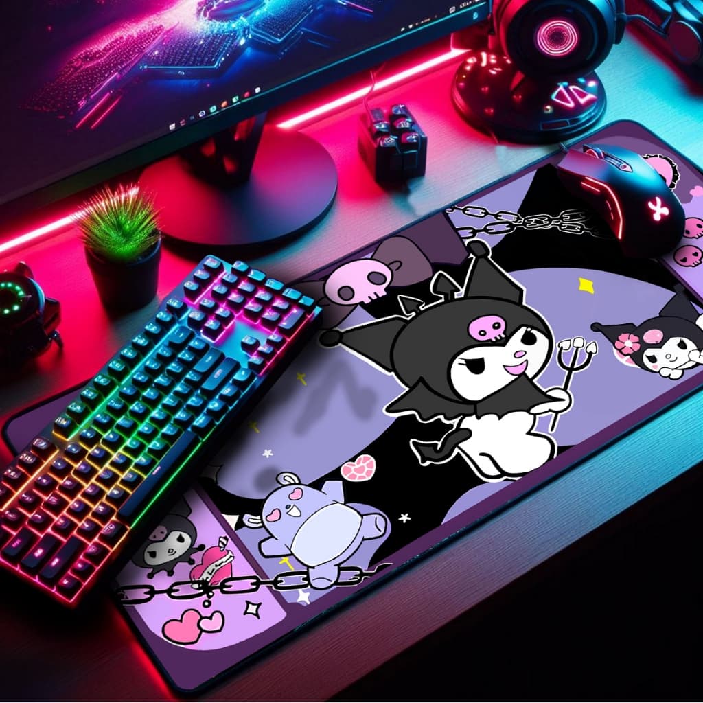 Mouse Pad Gamer Premium Extra Grande 90x40cm Borda Costurada Diversas Estampas Supercute