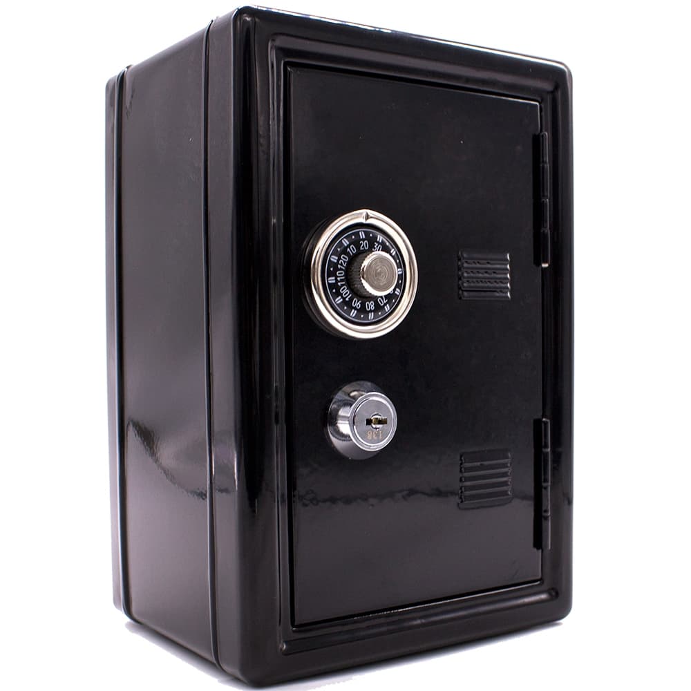 Mini Cofre Mecânico Lorben com Segredo e Chaves Guardar Dinheiro Joias