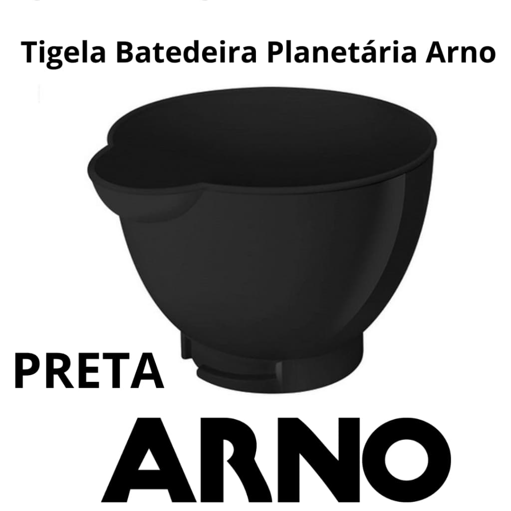Tigela Batedeira Planetária Arno SX70 / SX71 / SX80 / SX81 / SX82 / SX83 / SX84 / SX85 / SX94 / BPA - Original Preta