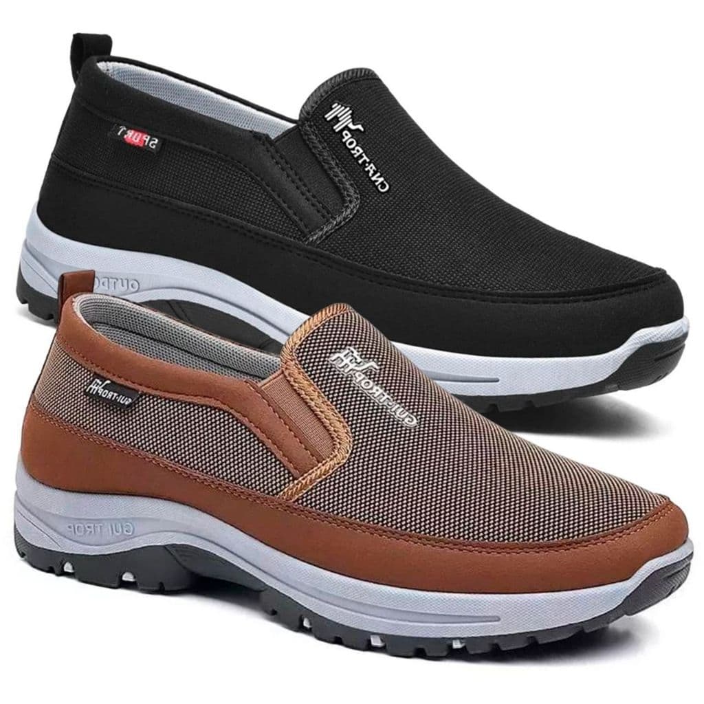 Kit 2 Pares Tênis Sapatilha Masculino Casual Aquatico de Trilha Resistente Impermeável Solado Costurado Macio + Carteira