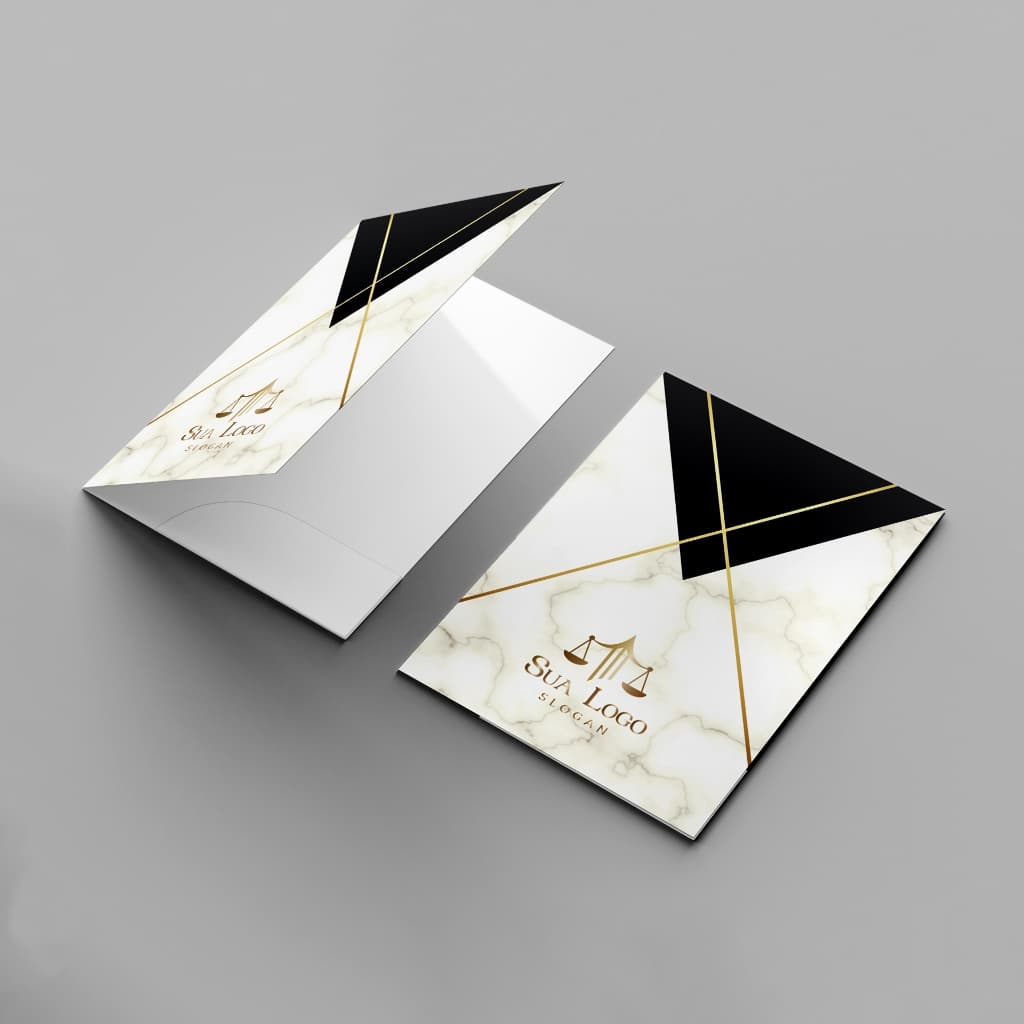 Pasta Laminação Fosca ou Brilho Personalizada - 10 Unid.