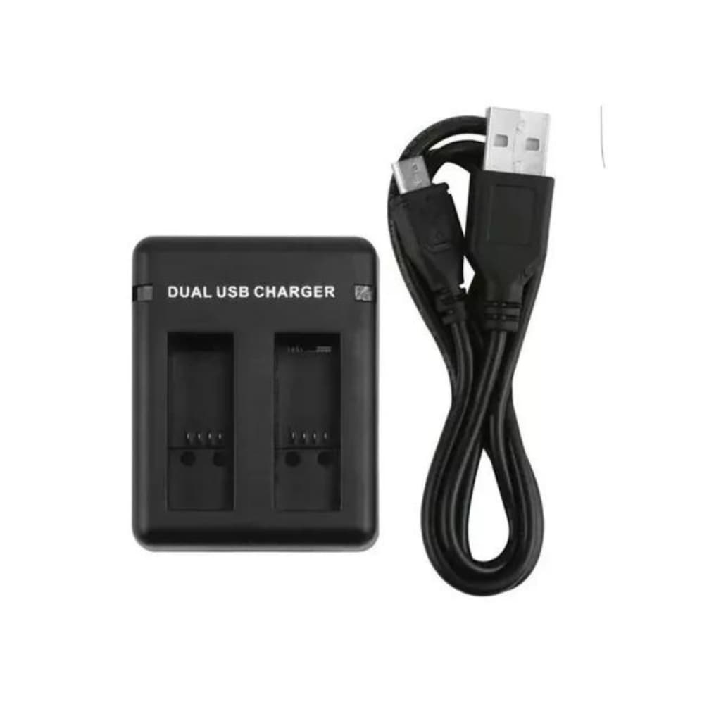 Gopro Carregador Duplo Para Bateria Câmera Hero 5 7 Black