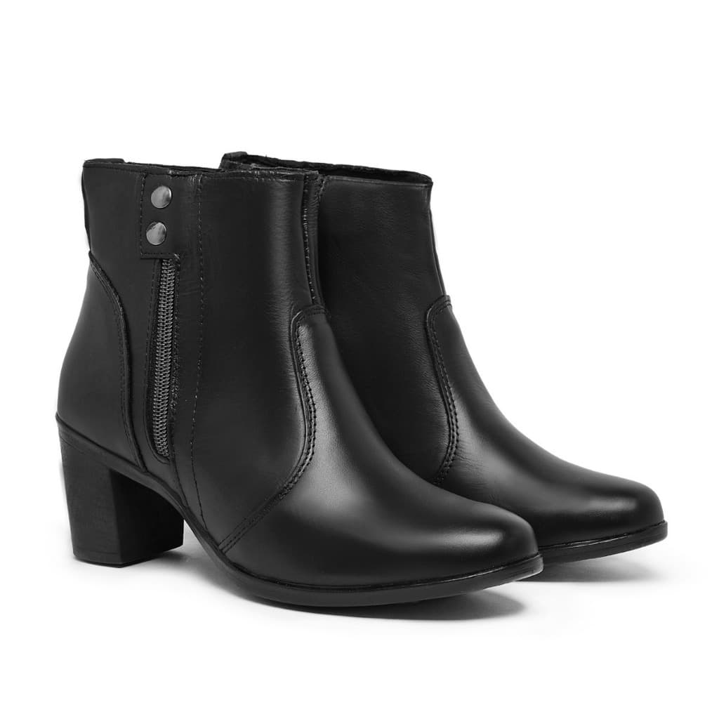 Botinha Bota Feminina Cano Curto Com Zipper Lateral Moda Inverno - Promoção!!