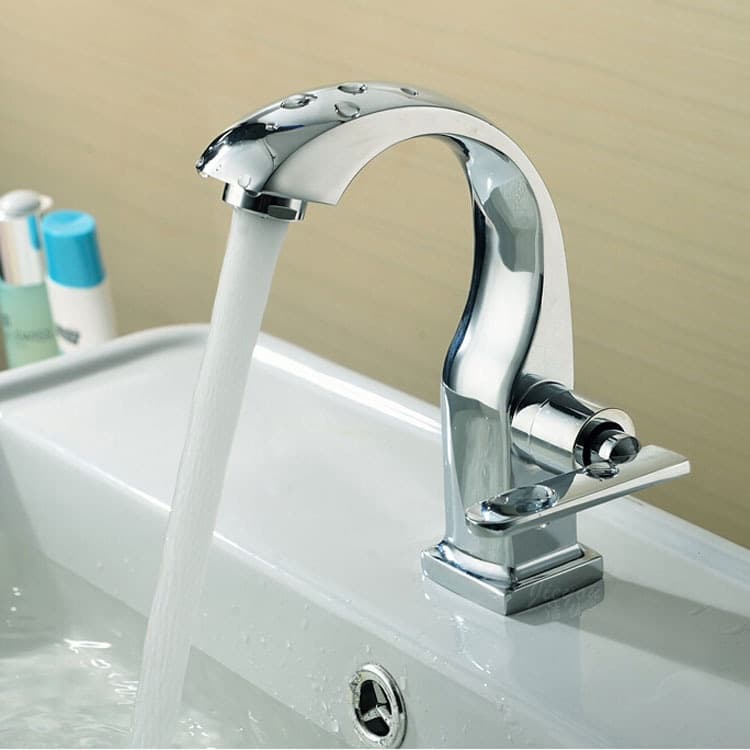 Torneira 304 Inox Banheiro 100% Metal Brilhante Para Cuba Banheiro Lavatório Água Fria