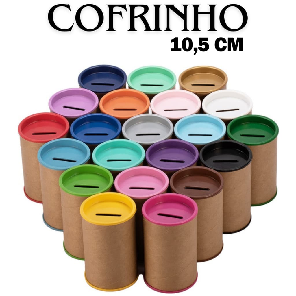 Kit Cofrinho Papelão 10,5cm Para Personalizar - Cofre Lembrancinha Festa Aniversário