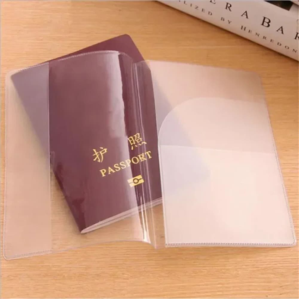 Capa Transparente para Passaporte Protetora a Prova Dagua, Antipoeira cartão Tamanho 13,5 por 18,5