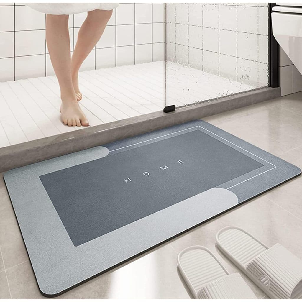 Tapete Antiderrapante Absorvente Secagem Rápida para Banheiro Porta de Entrada Quarto Suíte