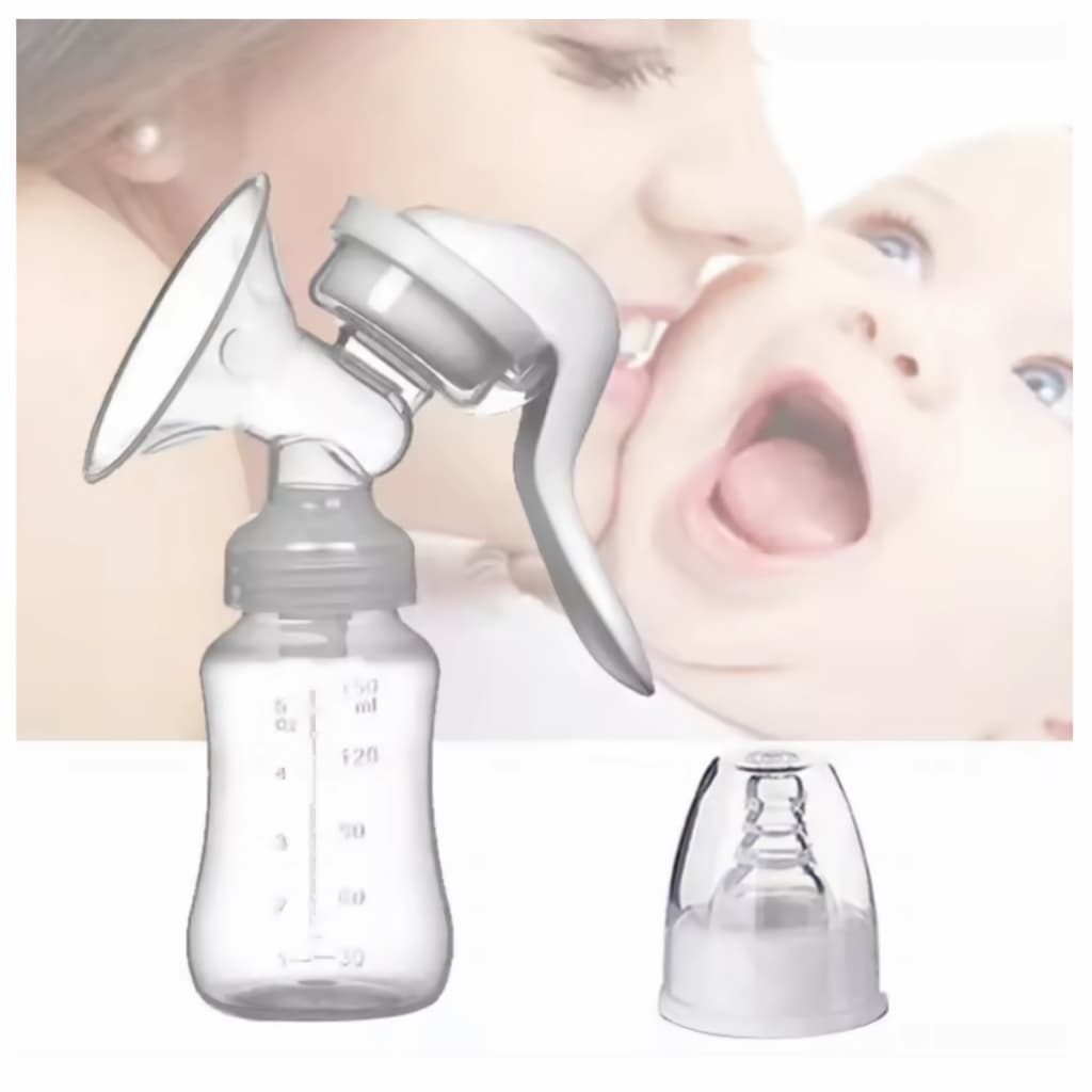Bomba de tirar leite manual livre BPA acompanha bico de mamadeira Bombinha Tira Leite Materno