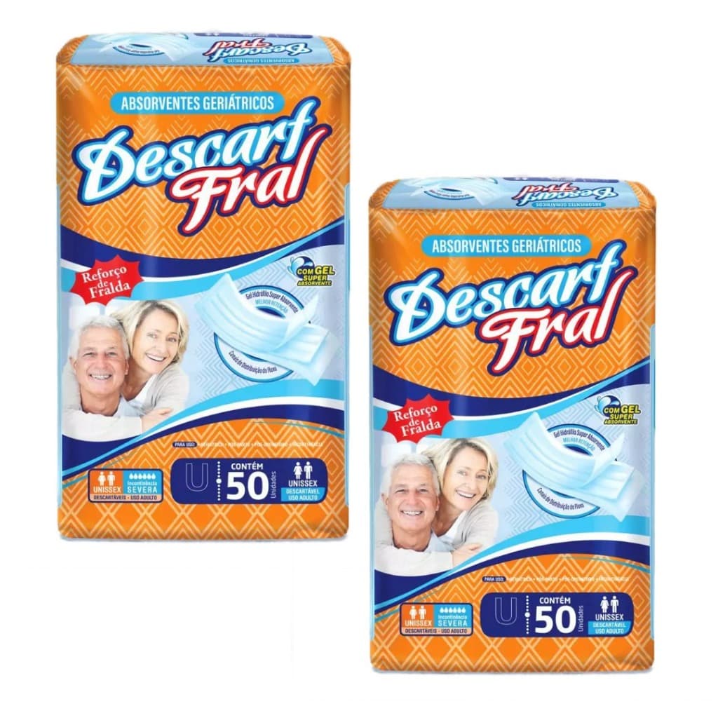 Absorvente Geriátrico Descart Fral Kit c/ 2