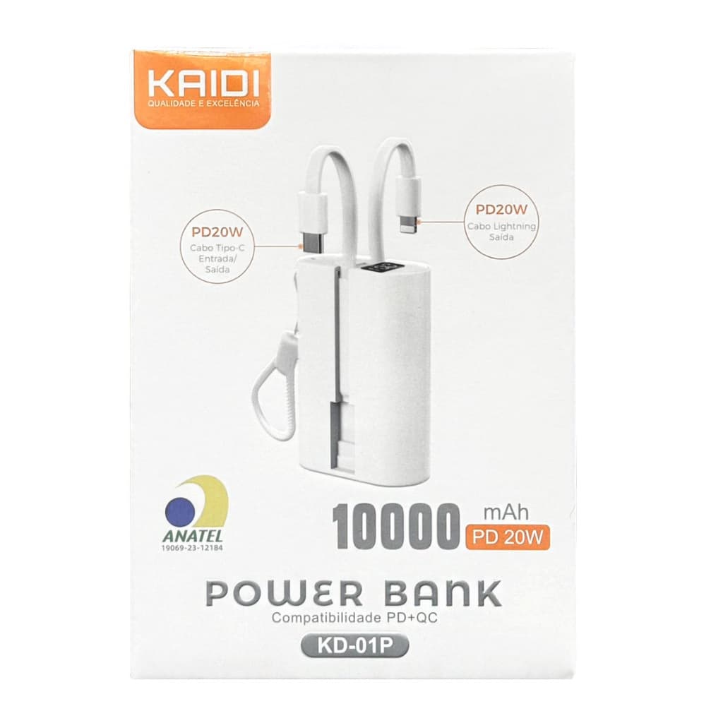 Power Bank 10000mAh PD 20W KD-01P