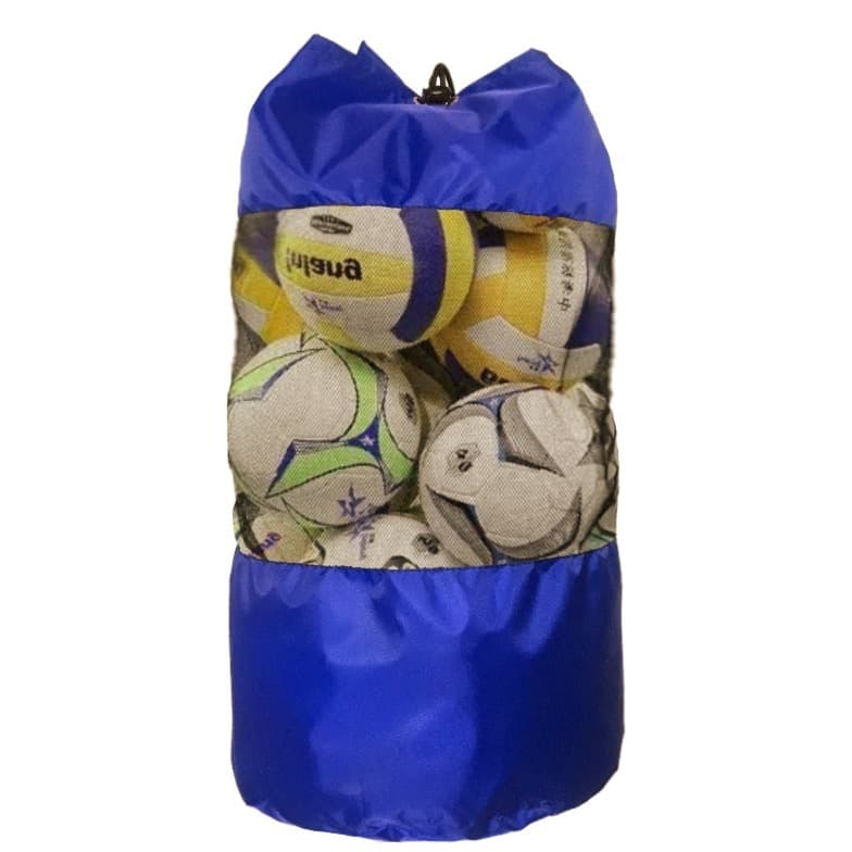 Porta Bolas De Futebol Azul Tamanhos P M G e GG Basquete Vôlei futsal saco de bola Grande Para Quadra e Campo