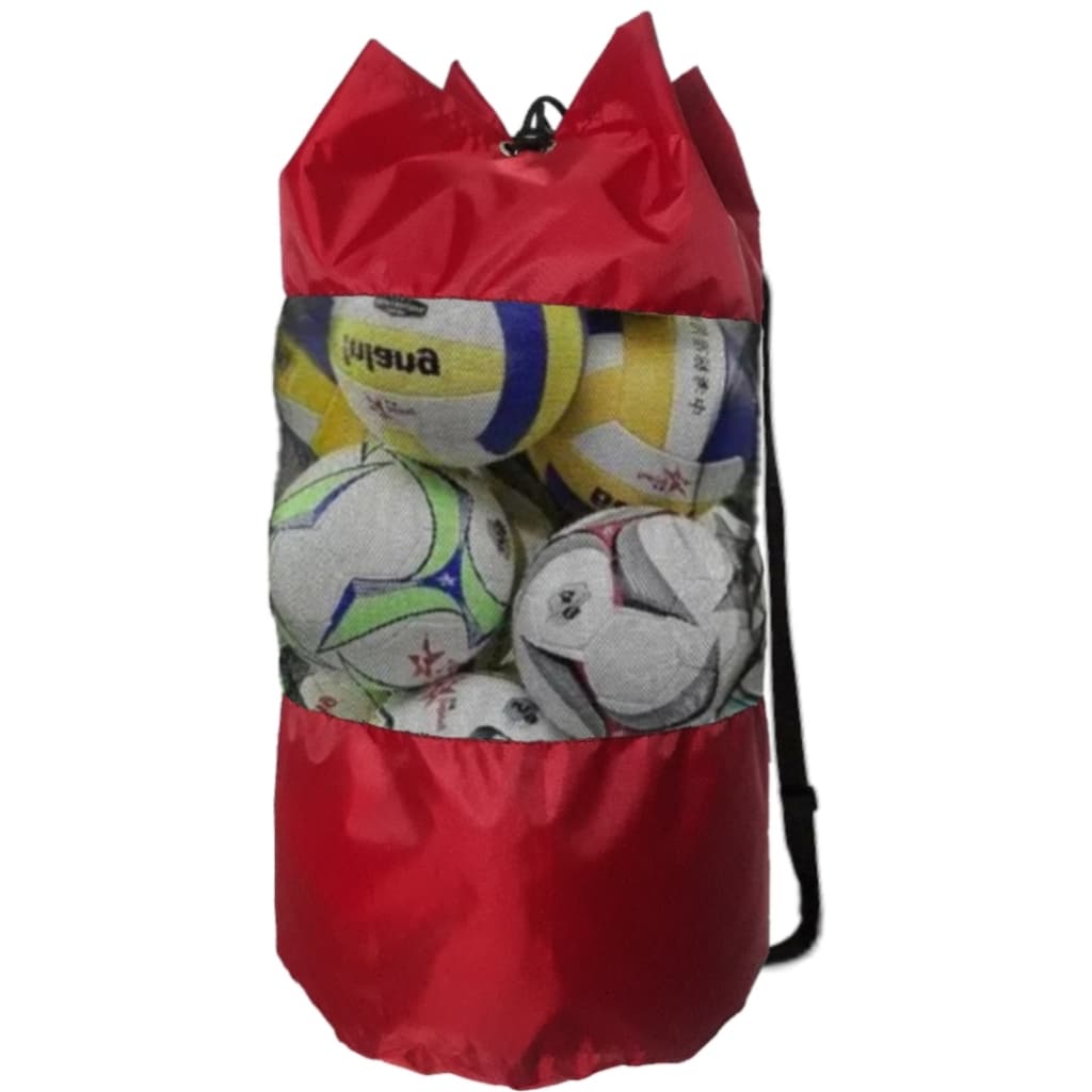 Porta Bolas De Futebol Vermelho Tamanhos P M G e GG Basquete Vôlei futsal saco de bola Grande Para Quadra e Campo