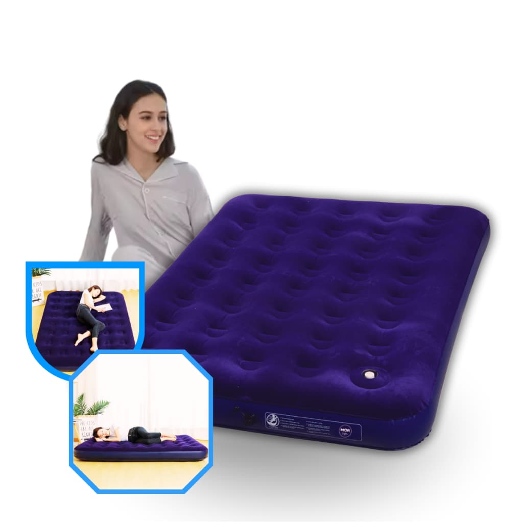 Colchão Casal Inflável Com Inflador Acoplado Multiuso Mor