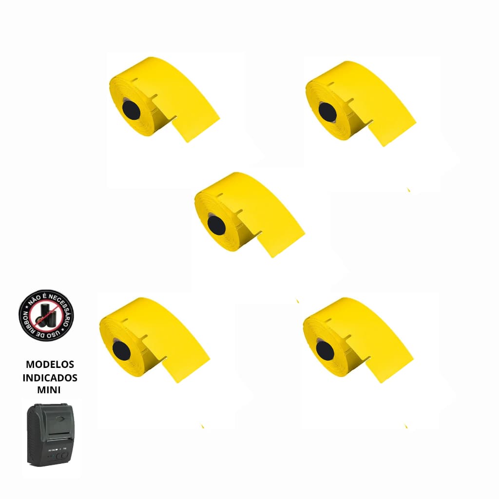 Etiqueta Adesiva Gôndola 50x30 P/ Mini Impressora - 5 Rolos