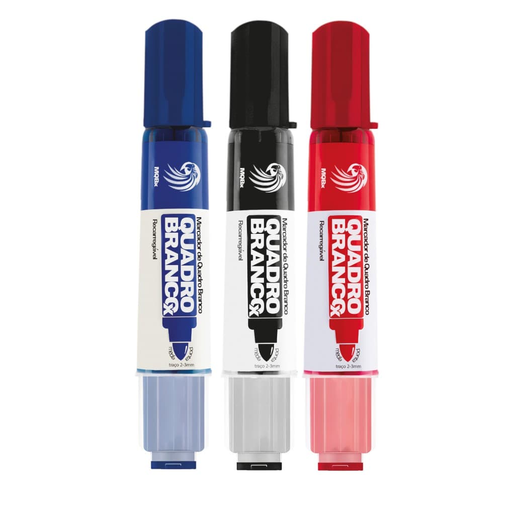 kit c/ 3 Pinceis Marcador de quadro branco importado qualidade 100%