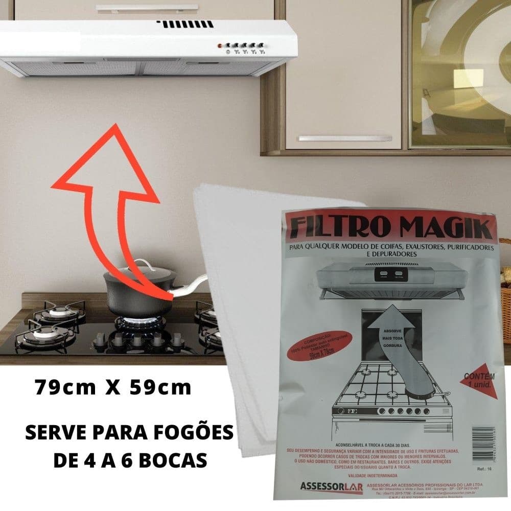 Filtro Magik Para Qualquer Modelo de Coifas Exaustor Purificadores e Depuradores