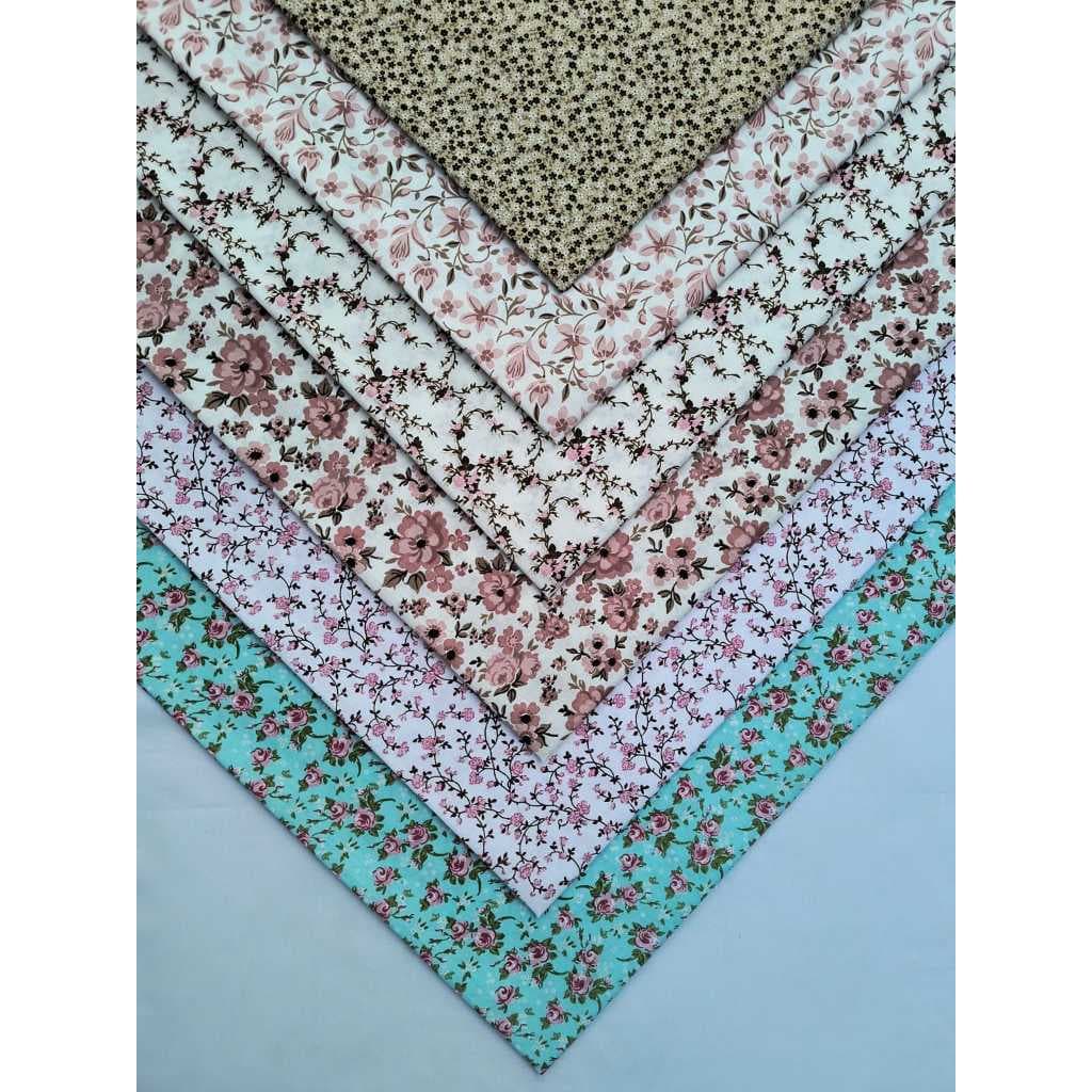 Kit de Tecido Tricoline 100% Algodão c/ 6 Cortes 50 x 75cm