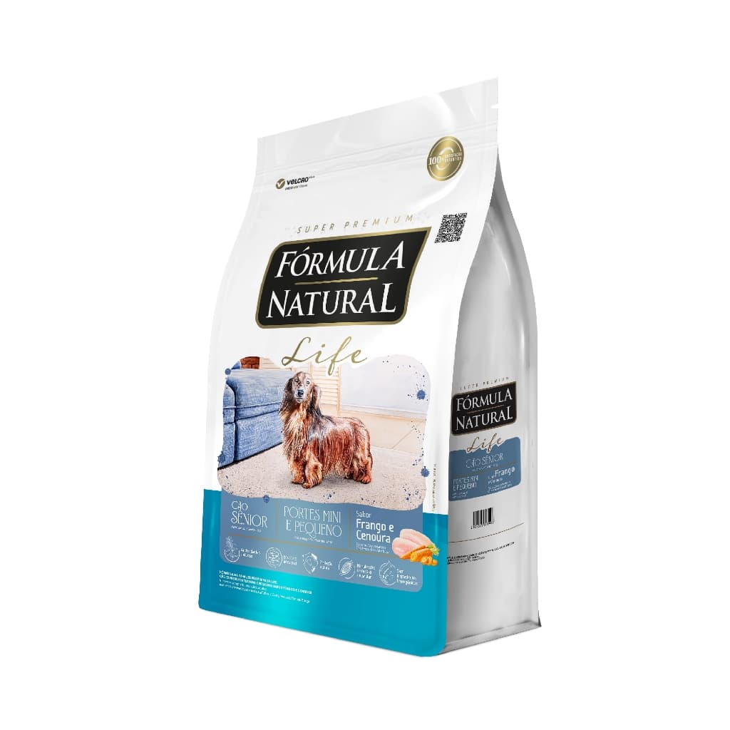 Ração Fórmula Natural Life Cães Sênior Mini e Pequeno 1kg Adimax