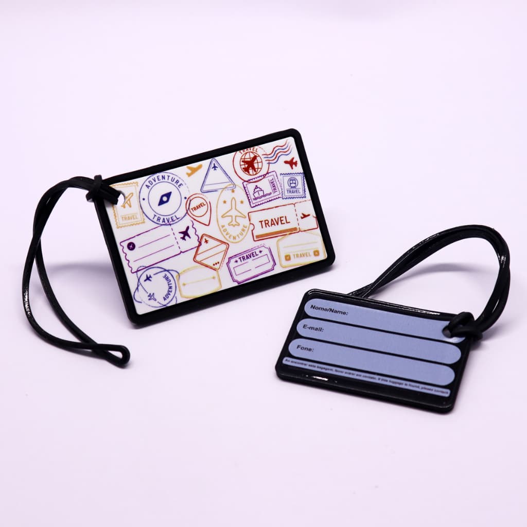 TAG DE MALA CARIMBOS - IDENTIFICADOR DE MALA MOCHILAS BAGAGEM CARIMBOS