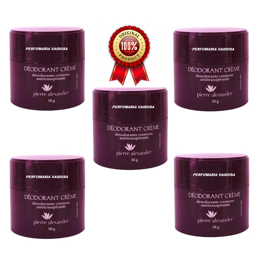 Kit 5 Desodorante Pierre Alexander Pote 50g Antitranspirante Original