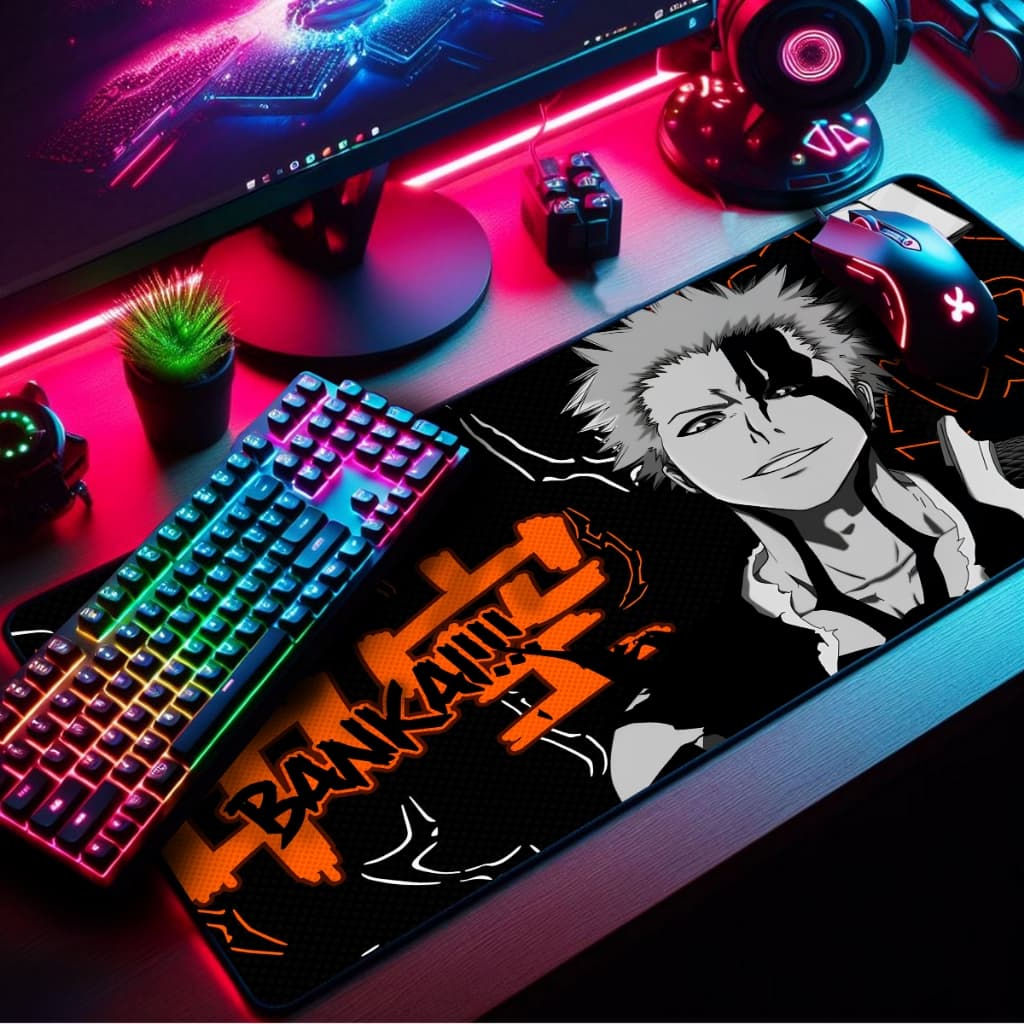 Mouse Pad Gamer Premium 65x32cm Borda Costurada Diversas Estampas Anime Ceifeiros