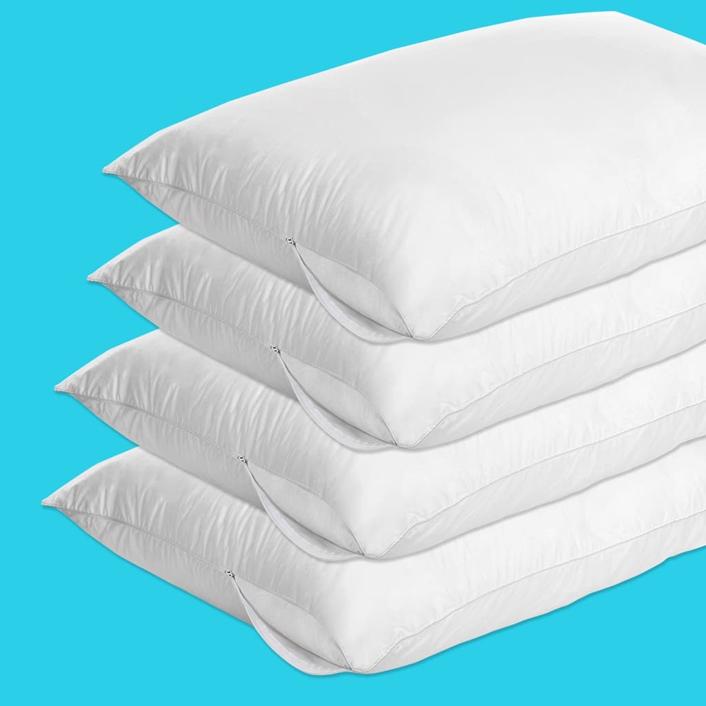 Kit Com 6 Fronhas Impermeável Anti - Ácaro Com Zíper Promoção Lançamento