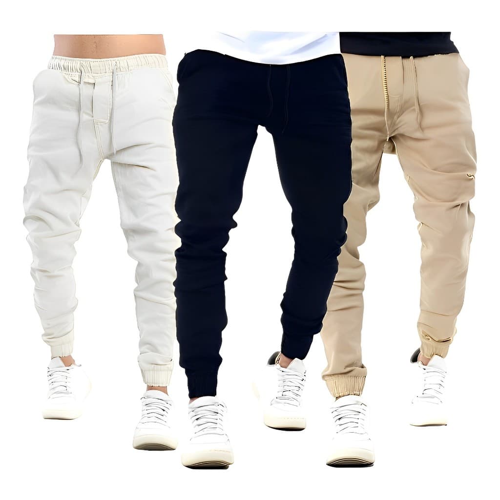 Calças Jogger Masculina com punho Linha Premium qualidade moda homem Estiloso