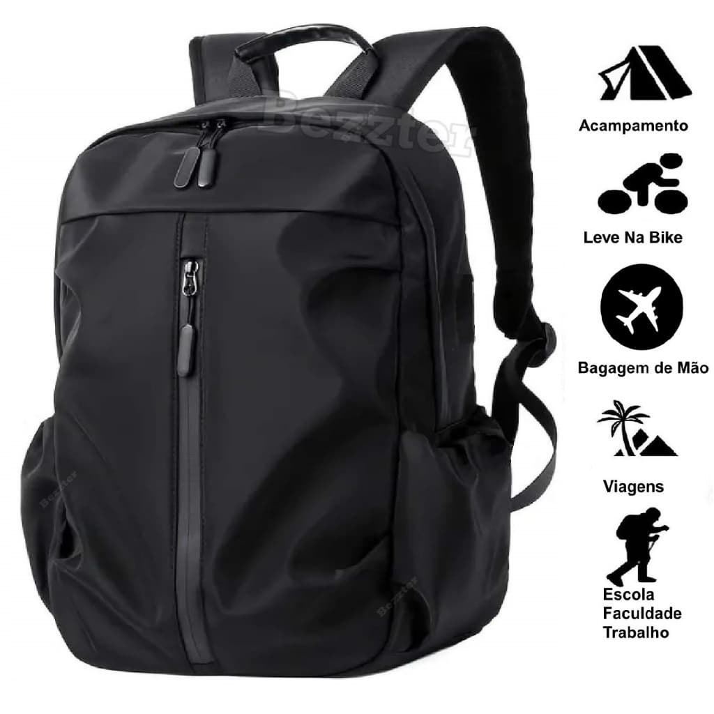 Mochila Bolsa Impermeável Escola Trabalho viagens Masculino/Feminino Compartimento notebook