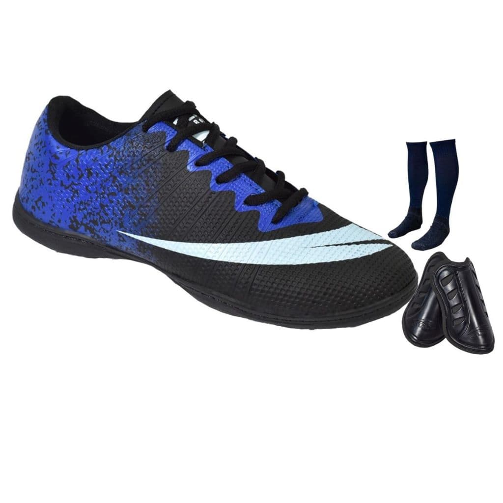 Chuteira FUTSAL Quadra Adulto Infantil  com MEIÃO  e CANELEIRA Colada e Costurada Promoção