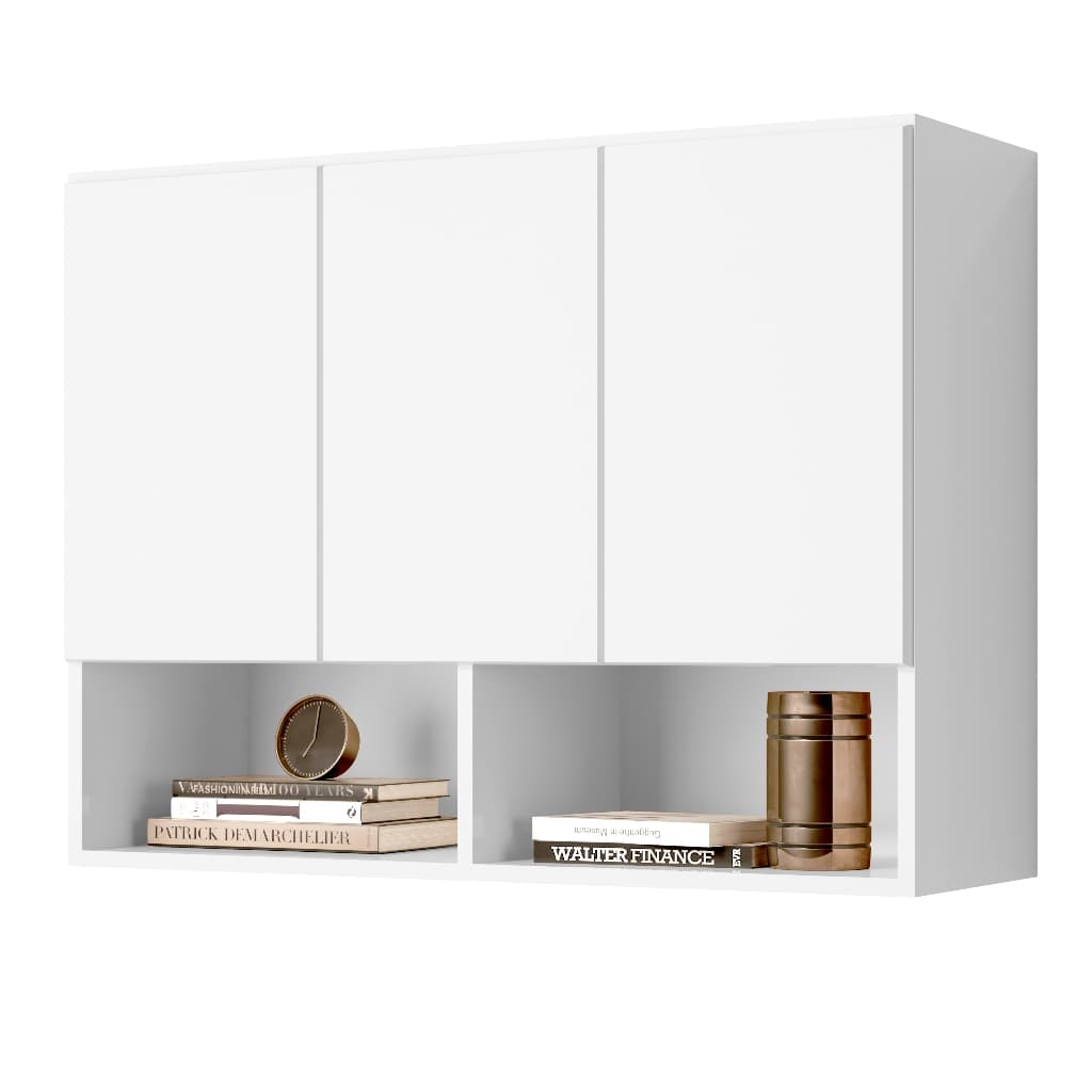 Armario Aéreo Organizador Multiuso Quarto Sala Bela 3 Portas