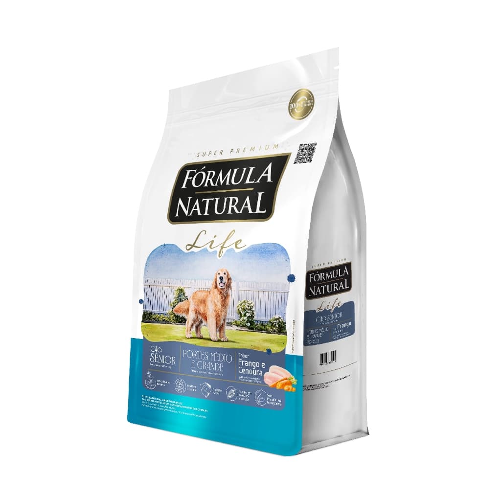 Ração Fórmula Natural Life Cães Sênior Médio Grande 15kg Adimax