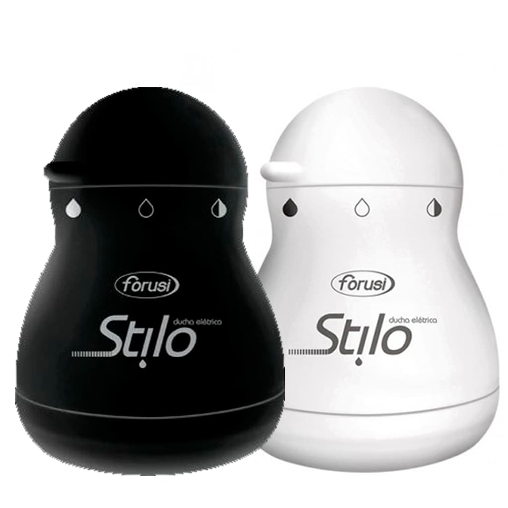 Chuveiro Elétrico Ducha Stilo Branco Ou Preto 3 Temperaturas 4400W 110v Ou 220v - FORUSI Original