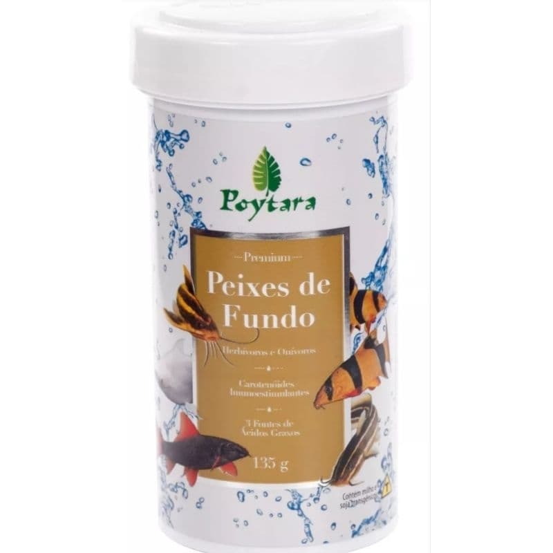 Ração Poytara Peixe Fundo 135gr