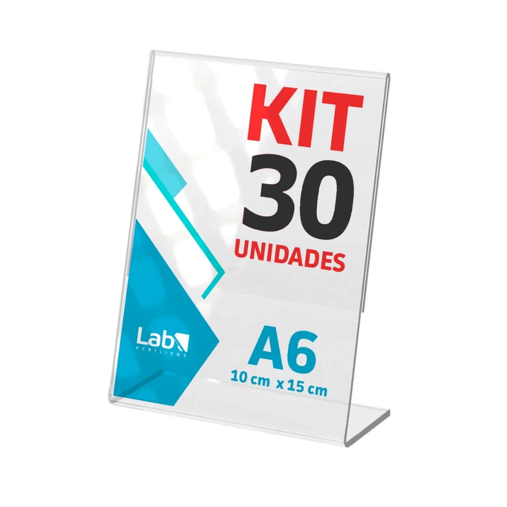 30 Displays L Expositor 10x15 Acrílico Cardápio Pix Qr Code