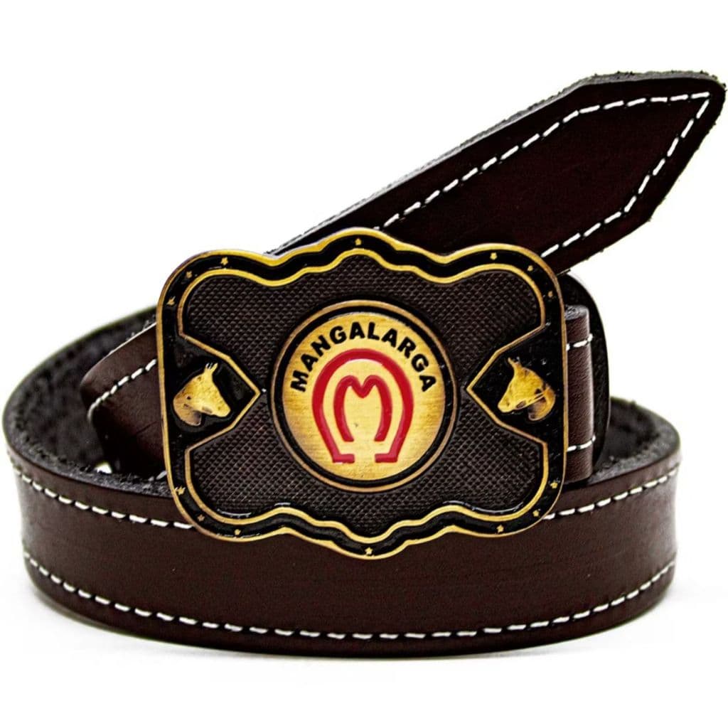 Cinto Infantil Unissex Couro Legítimo Fivela Mangalarga Country Luxo