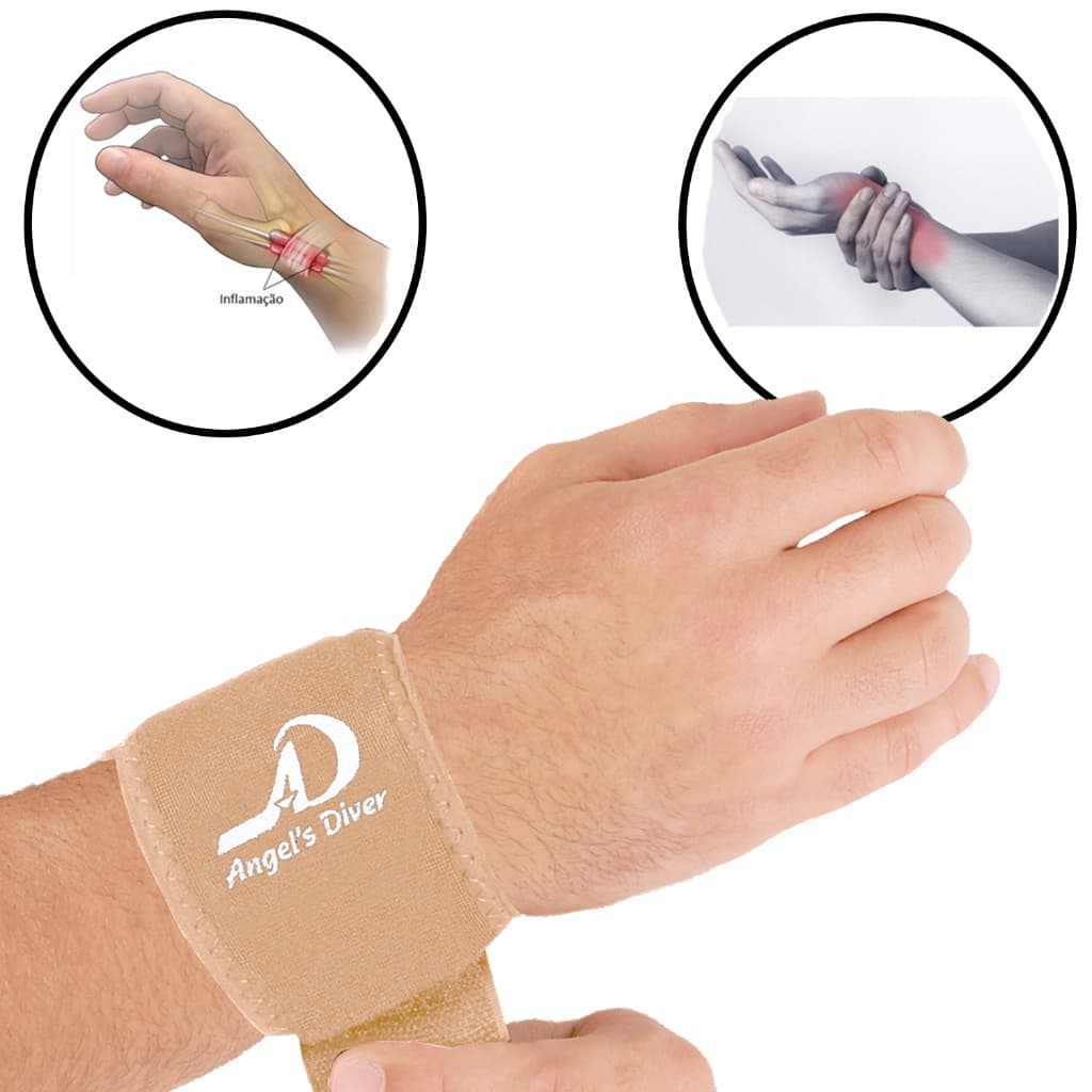 Munhequeira Neoprene Regulável Crossfit Esportes Proteção Dor