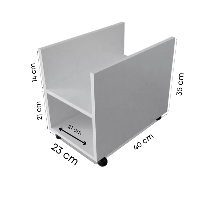 Suporte Kit Rodizios Brancos Not CPU Mesa Quarto