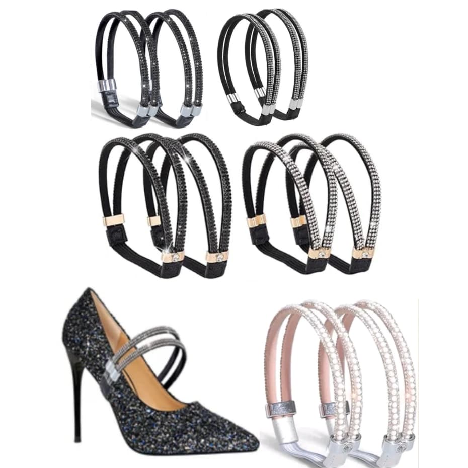 Cadarço Elástico Brilhoso Ajustável Para Sapatos, Sandálias