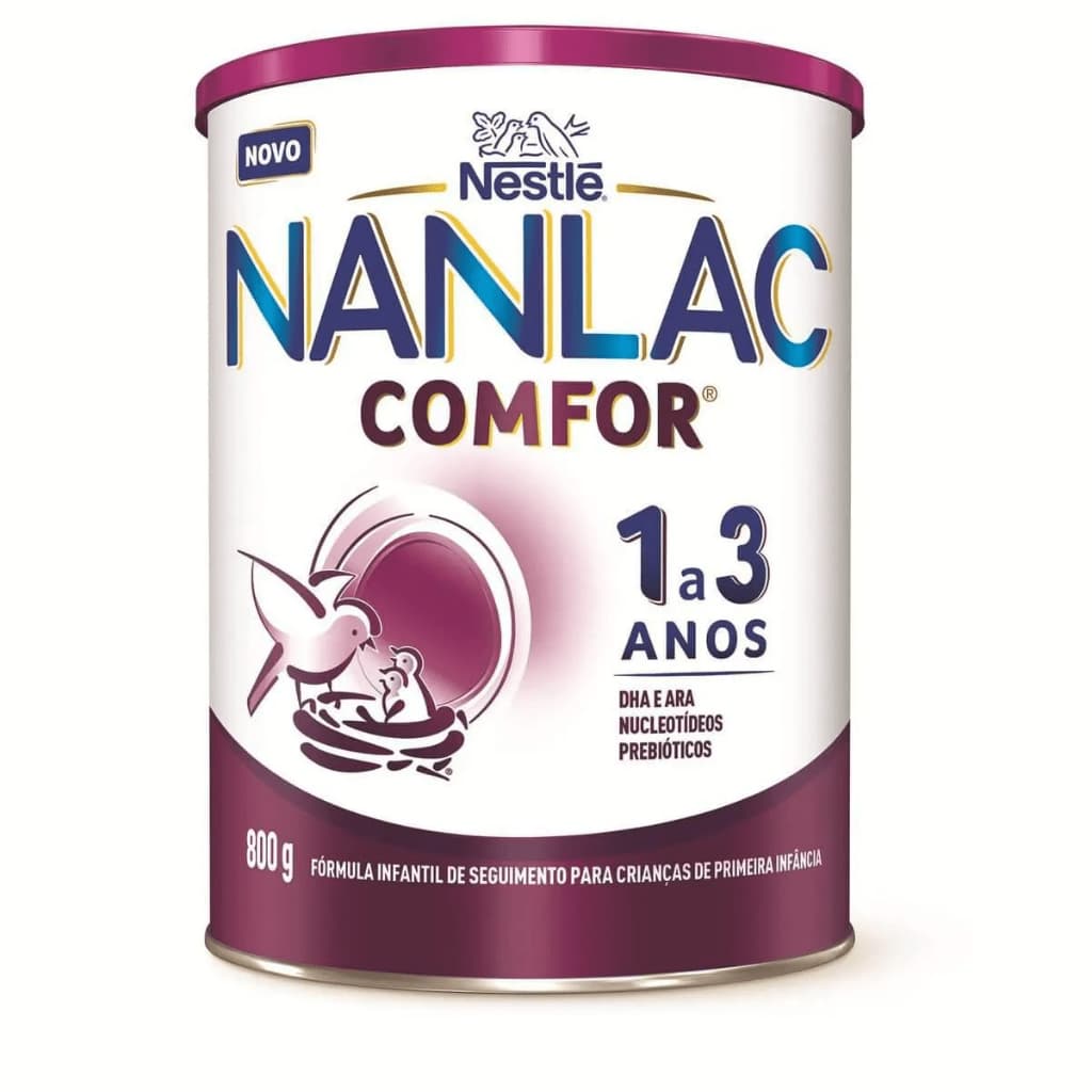Leite Fórmula Infantil NANLAC Comfor Nestlé 1 a 3 anos 800g