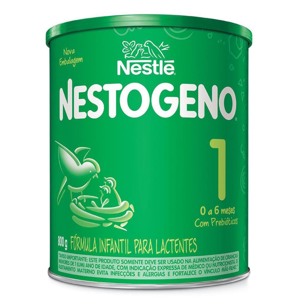 Leite Fórmula Infantil Nestogeno 1 Nestlé 0 a 6 meses 800g 1UN/ 2UN/ 3UN/ 4UN/ 5UN