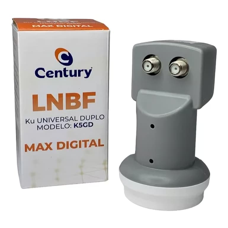 Lnbf Duplo Max Digital Banda Ku 5g Universal - Century