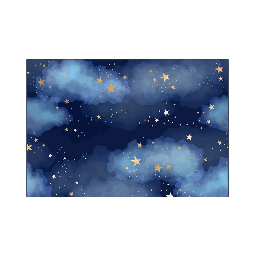 Fundo Fotográfico - Nuvens Azuis e Estrelas 003