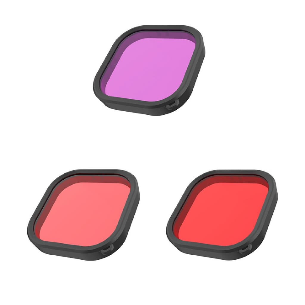 Kit3 Filtros De Mergulho Para Caixa Estanque Gopro Hero 9 10 11 12 Black Compatíveis apenas com Caixa Estanque vendido em nossa loja