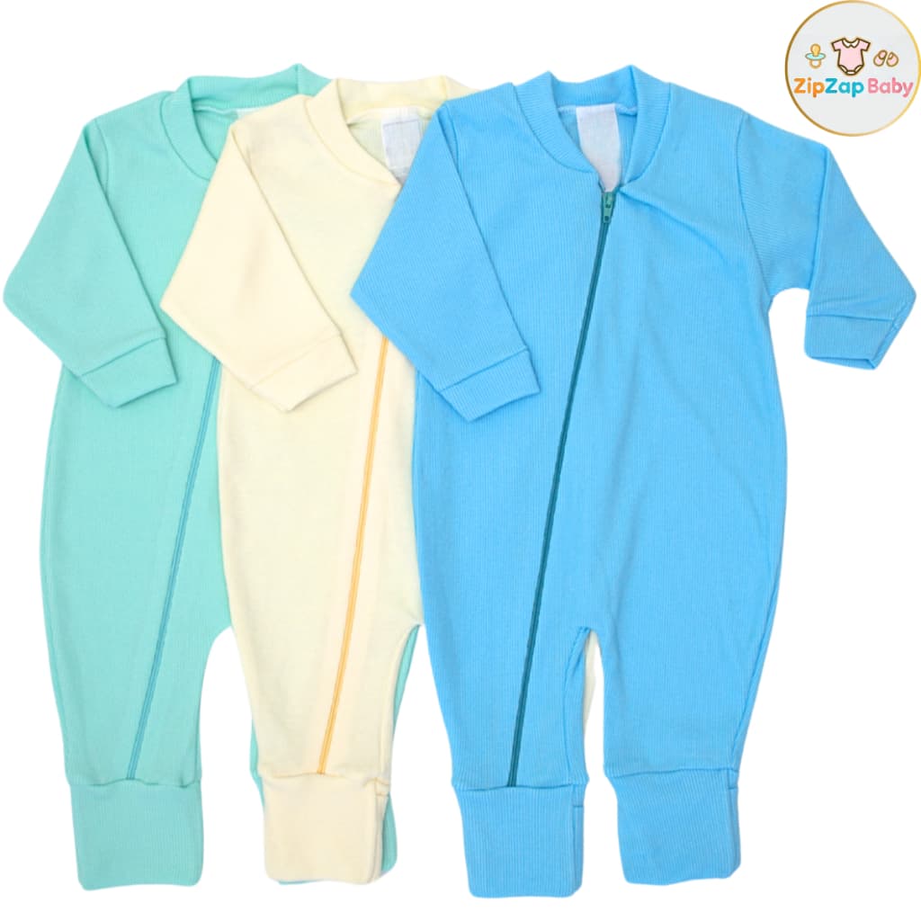 KIT 2 OU 3 MACACÃO CANELADO OU SUEDINE VIRA PÉ COM ZÍPER PARA BEBÊ MENINO - ACONCHEGO E ESTILO PARA OS PEQUENOS