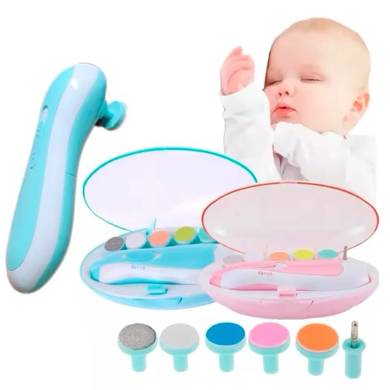 Lixa de Unha Elétrico Aparador Cortador Para Bebê Infantil Com Estojo