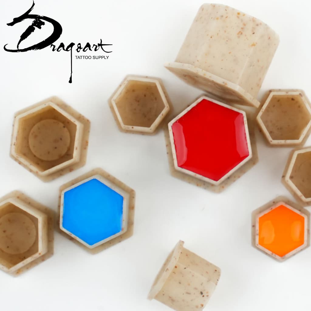 Batoques Biodegradável C/ 200 Uni Dragoart Tattoo Tamanho S M L