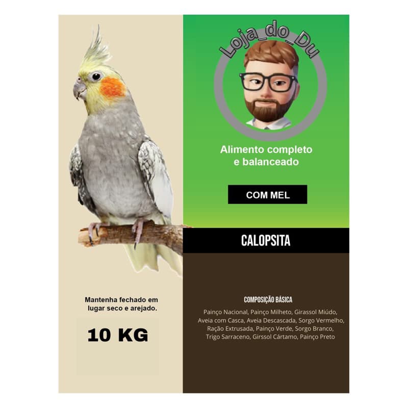 Mistura para Calopsita, Agapornes, e Periquitos 10 KG