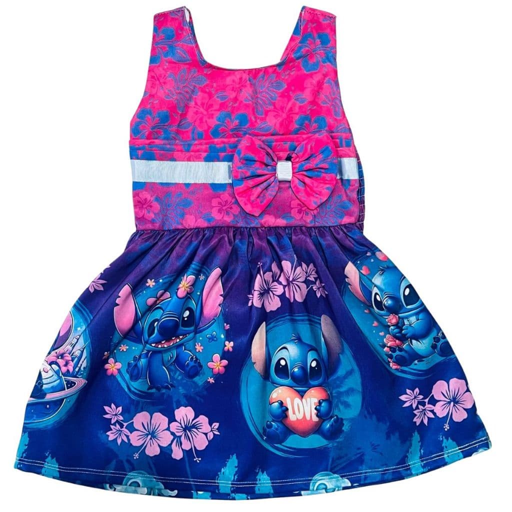Vestido Infantil Menina Manguinha Tematico Personagem